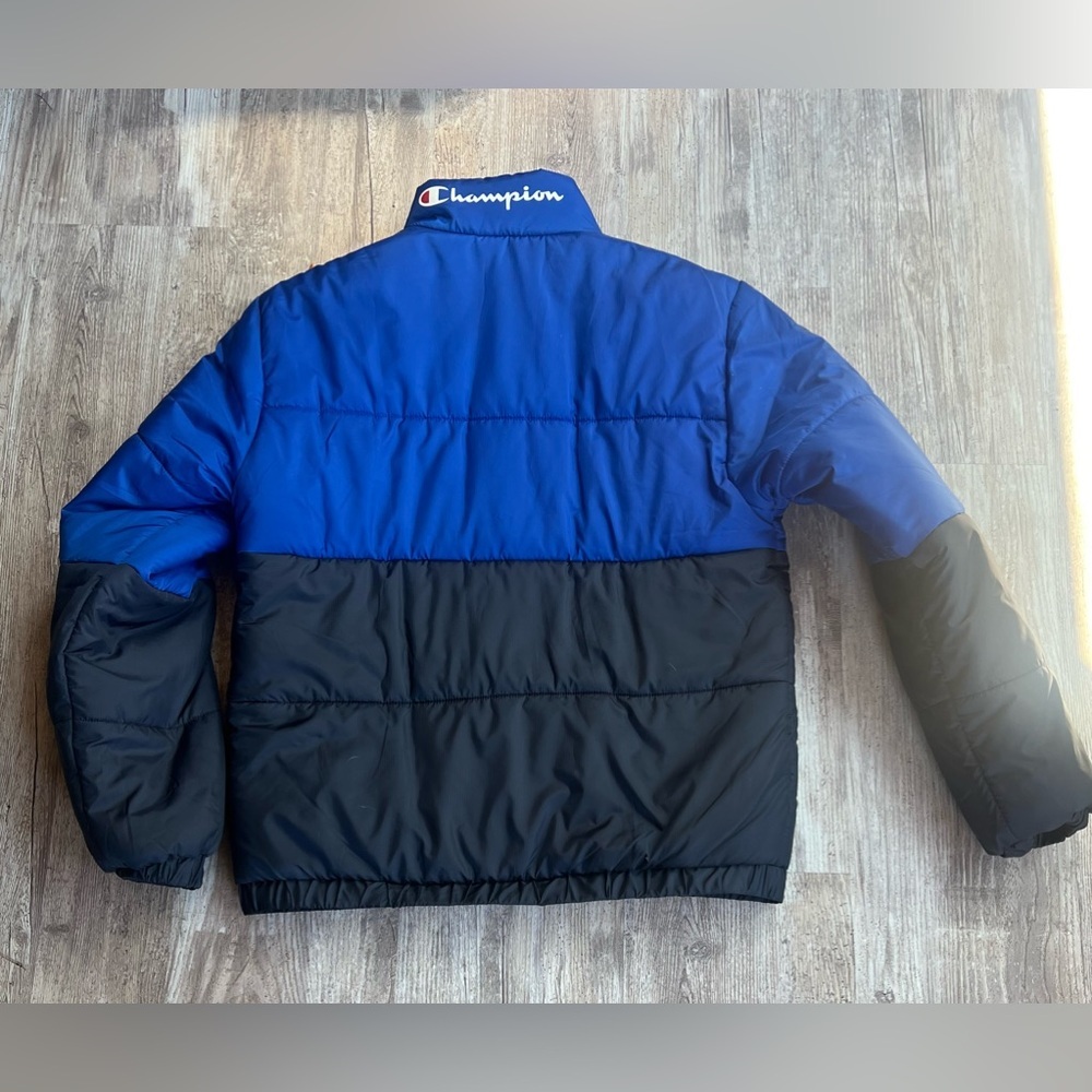 Champion Blue and Black Puffer Jacket Insulated Design~Medium - Picture 2 of 6
